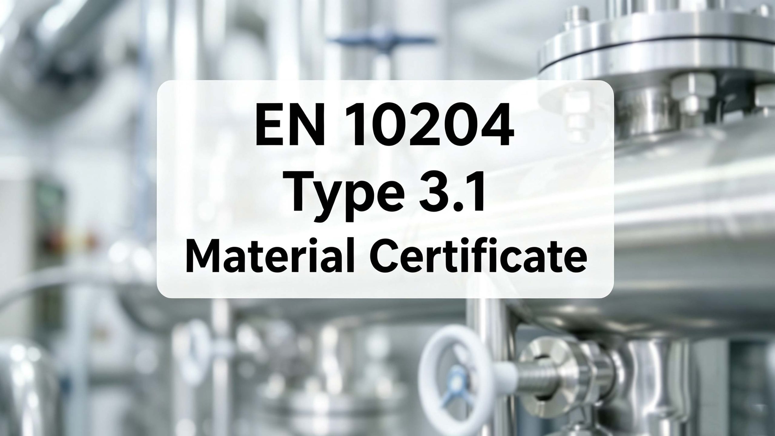 EN 10204 Type 3.1 material certificate for offshore and industrial fabrication