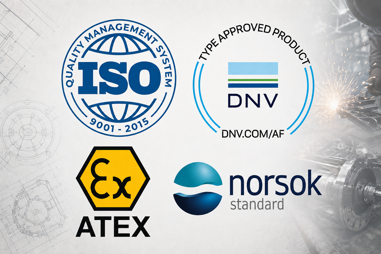 NORSOK, DNV and ATEX standards for Norwegian offshore engineering